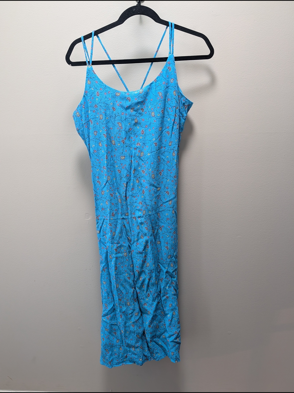 Vtg Cartise International Paisley Slip Dress